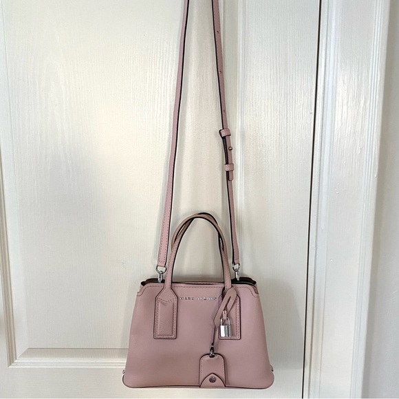 $425 Marc Jacobs Editor 29 Pearl Pink Pebble Leather Satchel Crossbody Bag - Picture 4 of 14